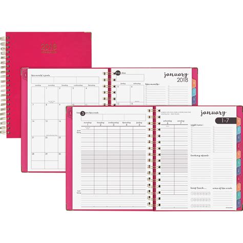 At A Glance Harmony Weekly Monthly Hardcover Planners 8 12 X 11 Pink