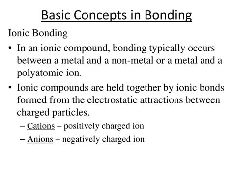 Ppt Basic Concepts In Bonding Powerpoint Presentation Free Download