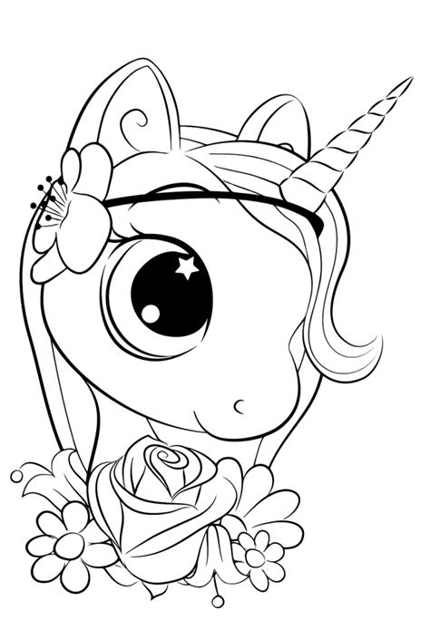 Cute Baby Unicorn Coloring Pages Coloring Pages