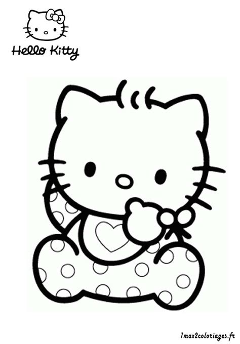 Coloriages de hello kitty a imprimer  Bébé Hello Kitty
