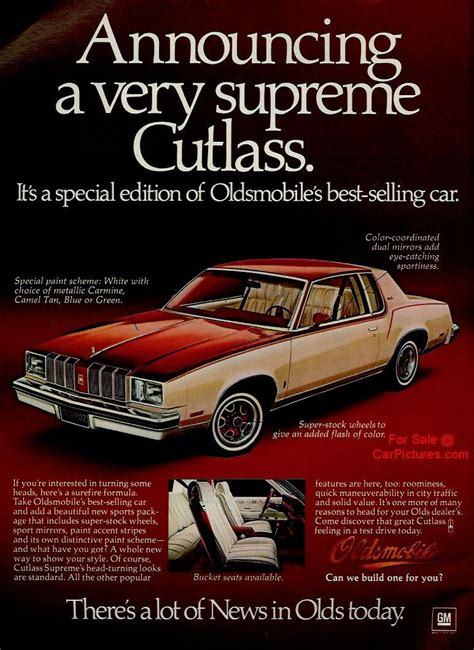 1978 Oldsmobile Cutlass Supreme Oldsmobile Car Ads Oldsmobile Cutlass