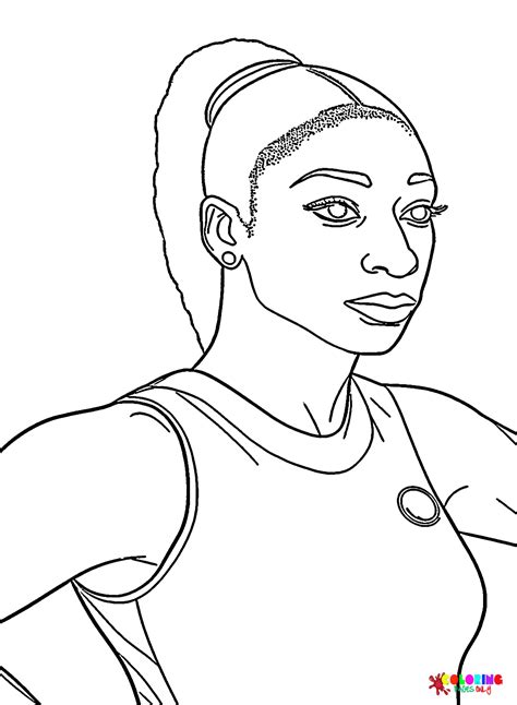Chibi Simone Biles Coloring Pages Simone Biles Coloring Pages