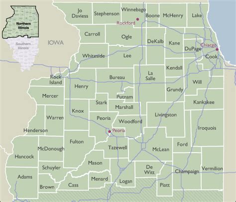 County Zip Code Maps Of Illinois