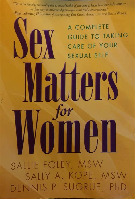 Sex Matters For Women Foley S Kope S A Sugrue D P Istituto At Beck