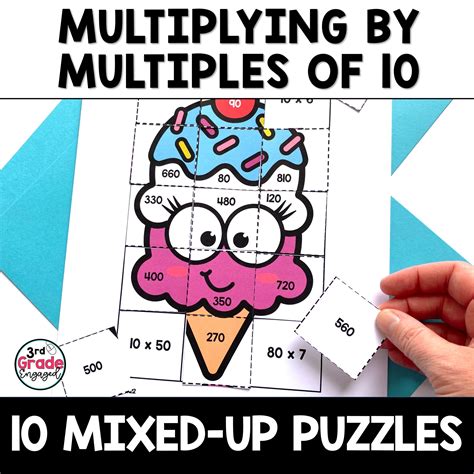 Multiplying By Multiples Of 10 Multiplication Puzzles Classful