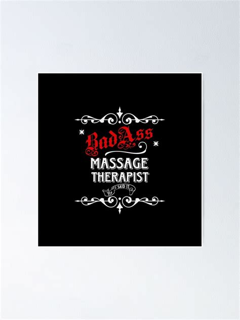 bad ass massage therapist tattoo meme poster by massaginggeek redbubble