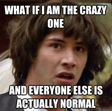What If I Am The Crazy One And Everyone Else Is Actually Normal