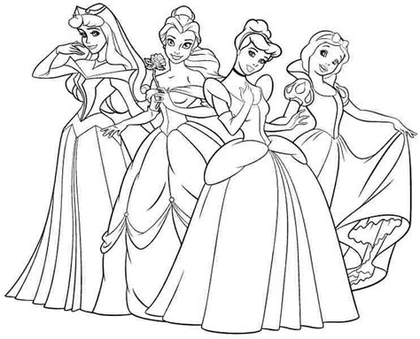 Little girls will love colouring in the ball dress and tiara. Coloring Pages For Disney Princesses - Coloring Home