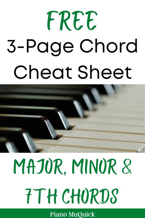 Ultimate Chord Cheat Sheet Piano
