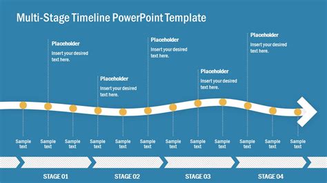 Multi Stage Timeline Powerpoint Template And Slides