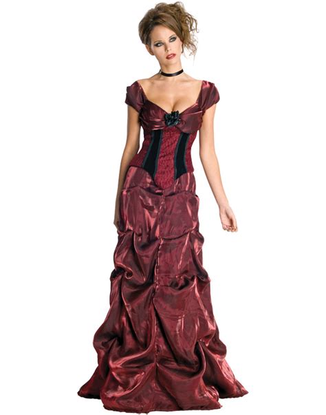 sexy vampire victorian dark evil dracula gown dress halloween costume womens l ebay