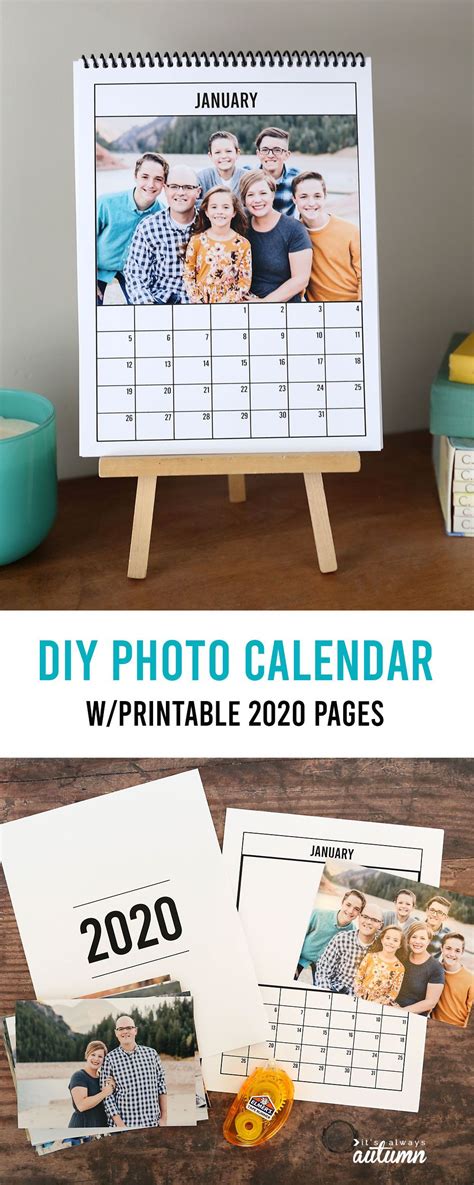 This Printable 2020 Photo Calendar Makes A Great Homemade T Photo