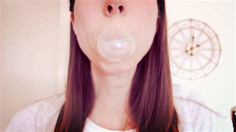 Asmr Bubble Gum Chewing And Blowing Bubbles Whispering Youtube