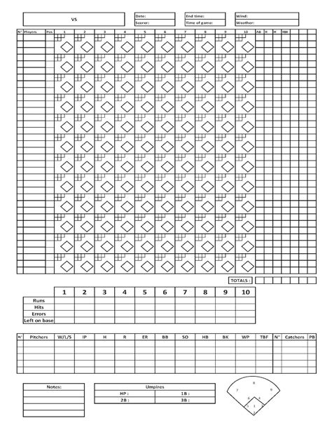 Baseball Scorebook 120 Page Printable Scorebook Etsy