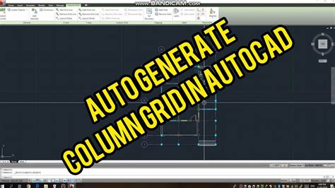 How To Add Column Grid In Autocad Architecture Youtube