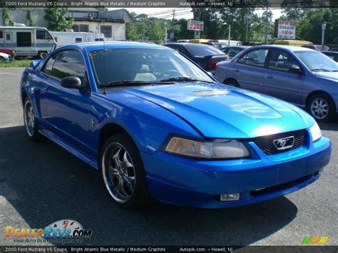 2000 Ford Mustang V6 Coupe Bright Atlantic Blue Metallic Medium