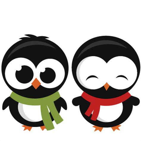 Penguin Set SVG cutting files for scrapbooking winter cut files for