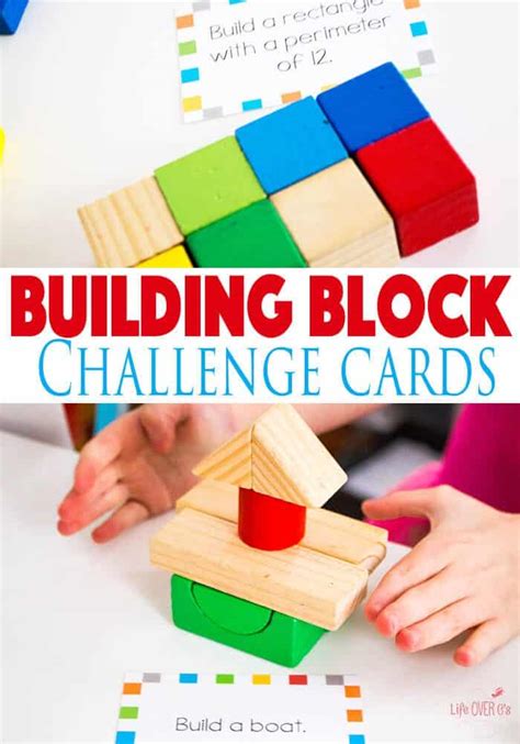 Wooden Blocks Free Printable Block Building Cards