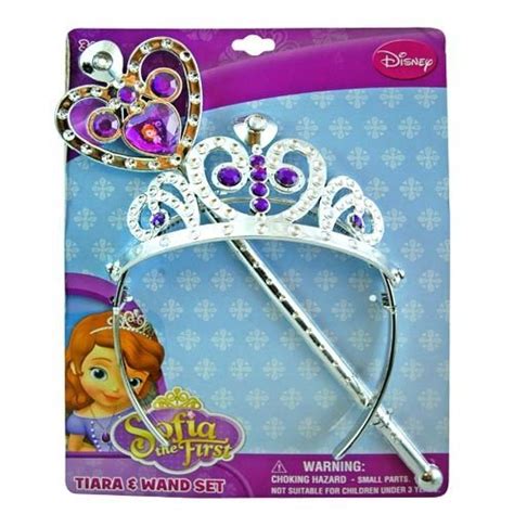 Disney Princess Sofia The First Tiara And Wand Set Silver And Purple