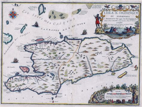 1723 Map Of Hispaniola Map Old Maps Vintage World Maps