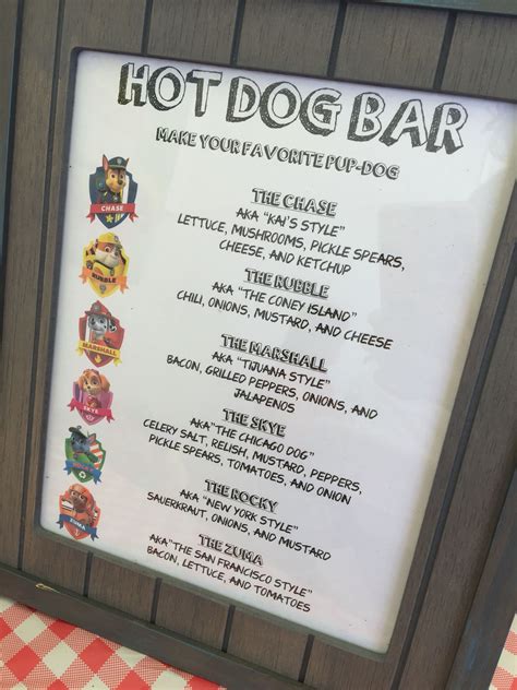 My Hot Dog Bar At Sons Paw Patrol Birthday Party Was So Easy And It