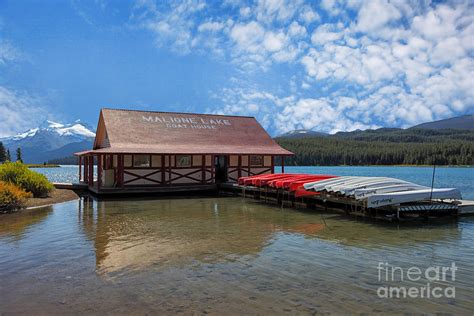 Maligne Lake Boat House Photograph By Nick Jene