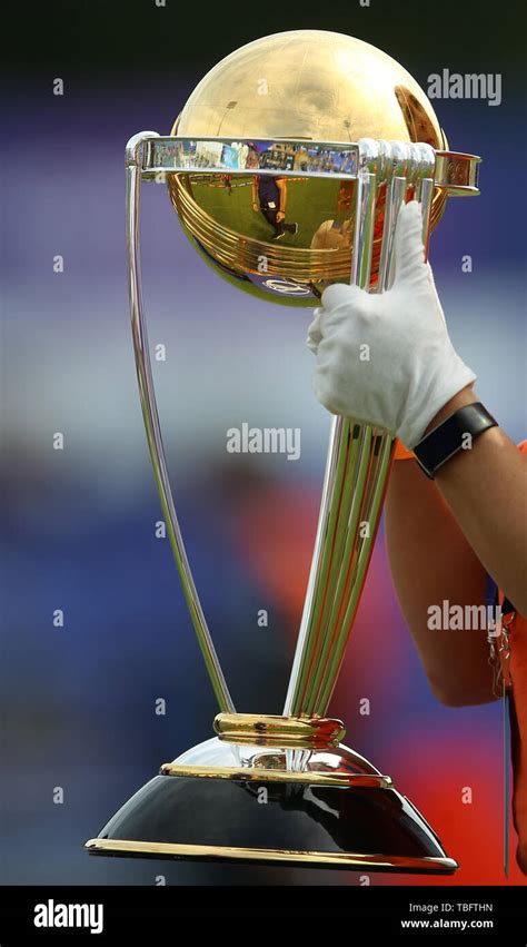 The Icc Cricket World Cup Trophy During The Icc Cricket World Cup Group Stage Match At Cardiff