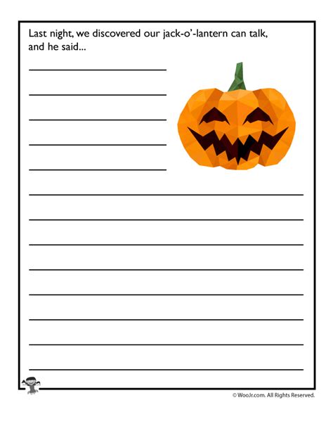 Printable Halloween Story Starters For Kids Woo Jr Kids Activities
