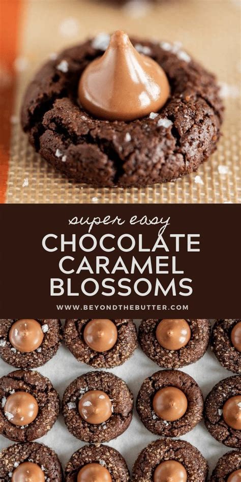 Chocolate Caramel Blossoms Recipe Desserts Holiday Baking Cookies