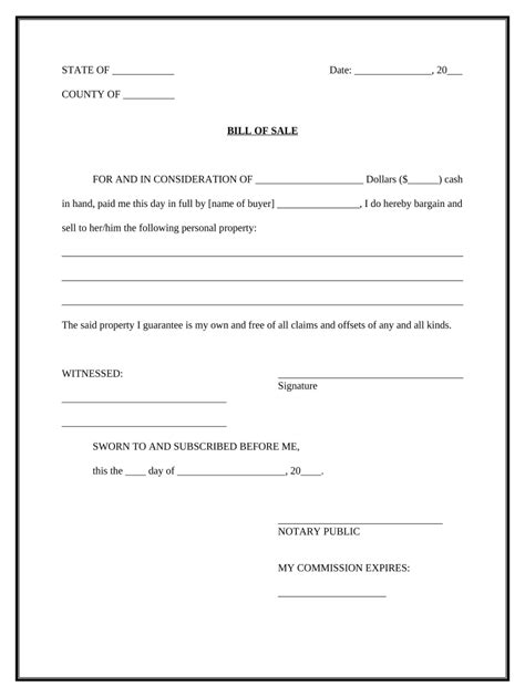 Simple Bill Of Sale Fill Out And Sign Online Dochub