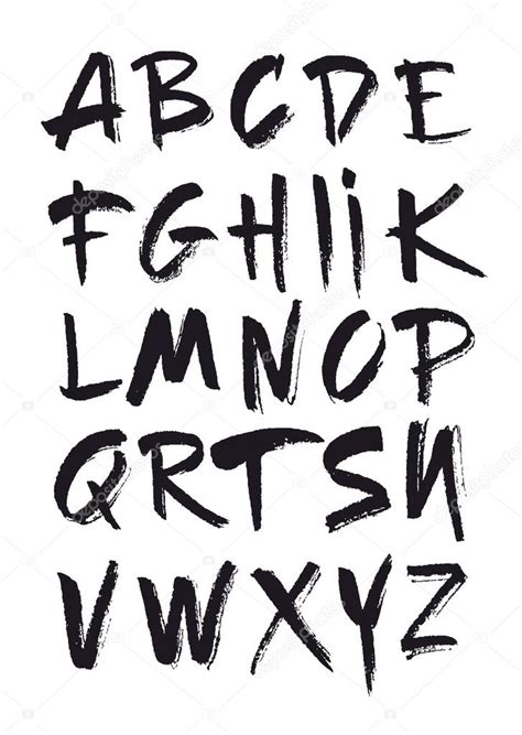 Alfabeto Dibujado A Mano En Estilo Retro Abc Para Tu Diseño Cartas