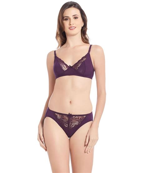Buy Scan Purple Bra Panty Sets Online At Best Prices In India Snapdeal