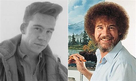 The Joy Of Painting Host Bob Ross Famed Curly Locks Were A PERM Which He Hated Daily Mail Online