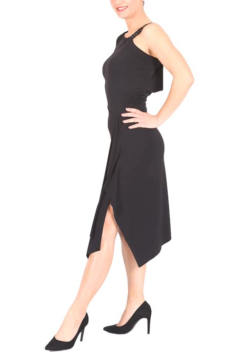 One Shoulder Asymmetric Tango Dress Chic Milonga Dresses Condiva