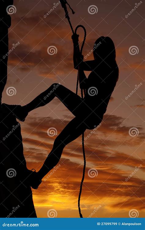 woman silhouette rock climb stock image image of extreme climbing 27099799