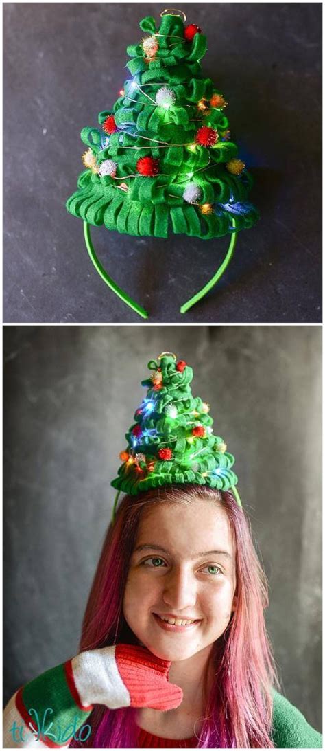 Led Light Up Christmas Tree Hat Tutorial For An Ugly Sweater Party