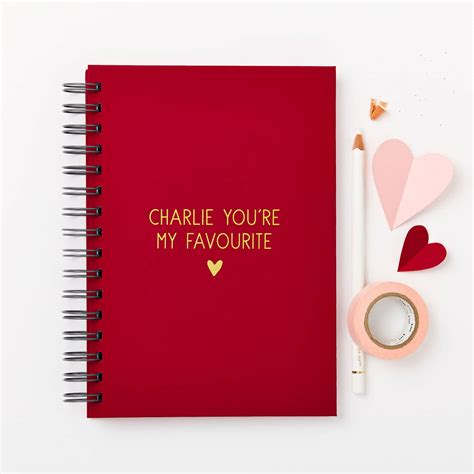 Personalised Love Message Hardback Notebook By Martha Brook