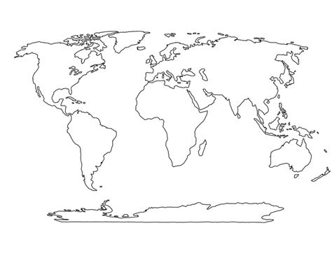 Blank World Map Worksheet Afp Cv Printable Blank World Map For Kids