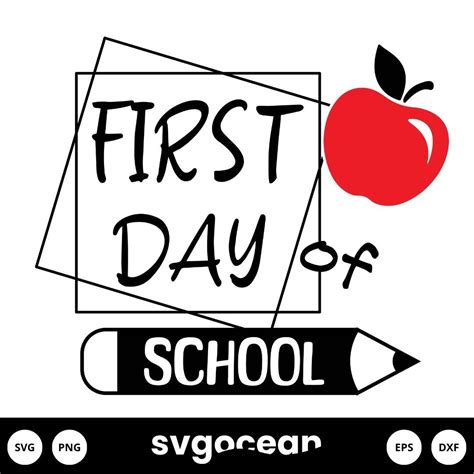 First Day Of School Svg Vector For Instant Download Svg Ocean — Svgocean
