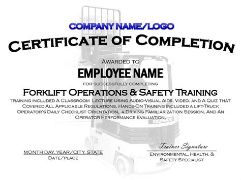 You can also choose from egypt, none, and canada free forklift. Forklift Certification Certificate Template - Demir.iso-Consulting.co - Free Printable Forklift ...