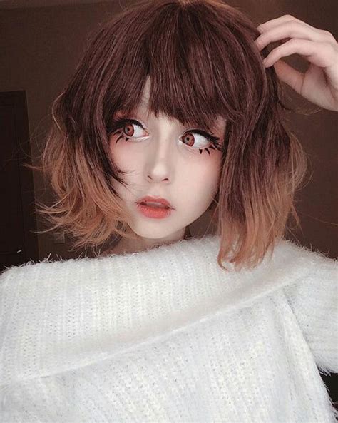 Higher eyelids can make a character look tired, bored, or uninterested, while lower eyelids (combined with smaller pupils) can make a character look shocked your female anime eye drawing is complete! anzujaamu image | Anime makeup, Cosplay makeup, Kawaii makeup