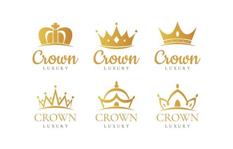 Luxury Crown Logo Set Template 8291480 Vector Art At Vecteezy