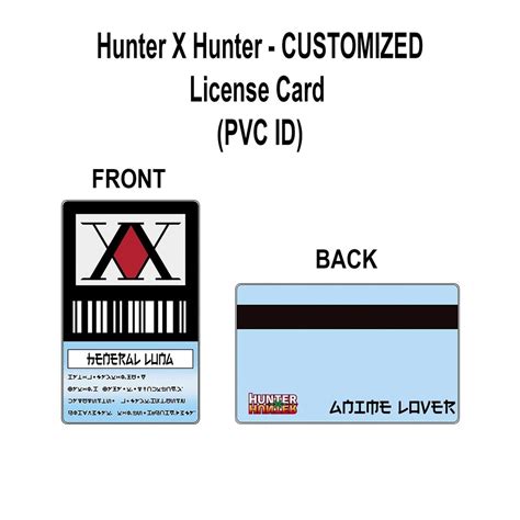 Anime Hunter X Hunter License Id Card Pvc Id Only Free Id Sleeve