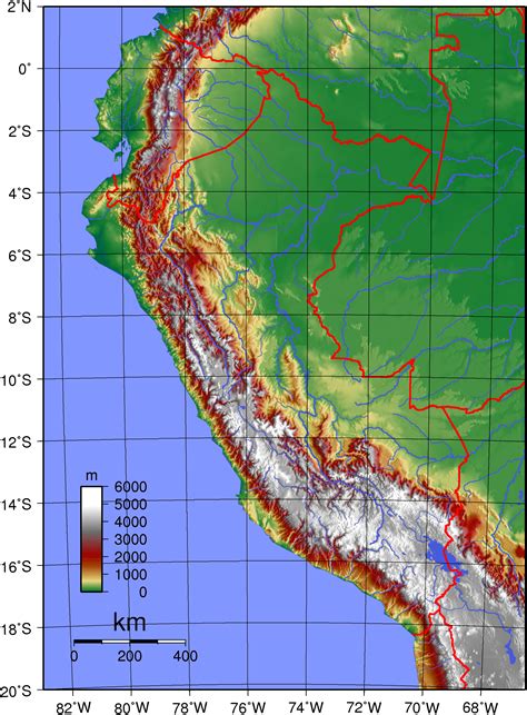 Mapa Peru Peru Mapa Samochodowa Topograficzna I Inne