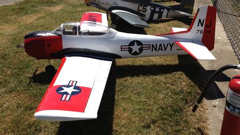 Large Nitro Powered T 28 Trojan Rc Plane At Warbirds Over Whatcom Youtube