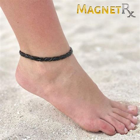 Ultra Strength Titanium Magnetic Therapy Anklet For Women Black