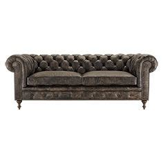 Arhaus offers furnishings for living room, dining room, bedroom, office and outdoor spaces. Wessex 92" Leather Tufted Sofa in Bronco Iron | Sofa ...
