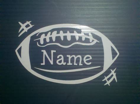 Personalized Football Vinyl Car Decal