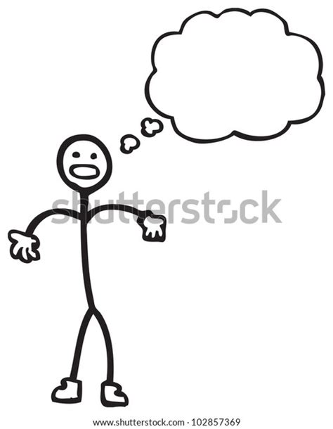 Cartoon Shocked Stick Man Stock Illustration 102857369 Shutterstock