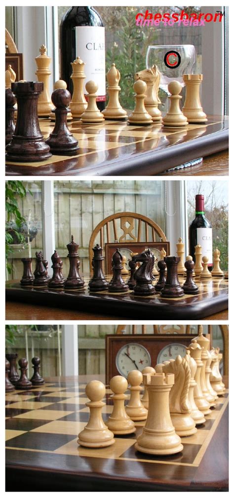 A Beautiful Solid Rosewood Chess Set This Set Is A Great Example Of A